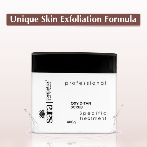 Sara Oxy D-TAN® Scrub for Instant Tan Removal | De-Tan Pack for TAN Removal for Men and Women | Pack of 2 | 400g